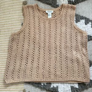 100% Cotton Vintage Vest Tank Top - Large